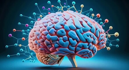 Human brain chemistry.4k video.  - Powered by Adobe