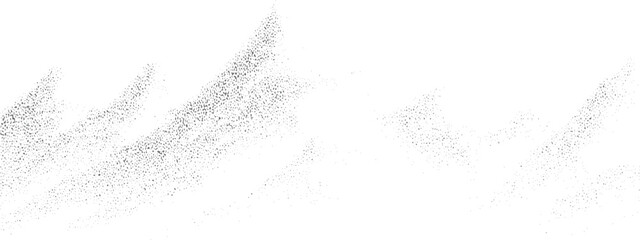 Monochrome stippled cloud vector with pixel grain and dither texture effect. Abstract grainy cloud texture with stipple dots and fog wave composition. 
