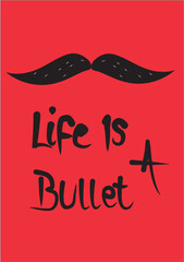 Moustache t-shirt graphic design vector illustration