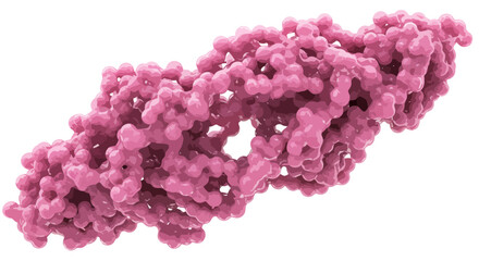 Fototapeta premium Abstract Molecular Structure Rendered in Pink with Detailed Texture