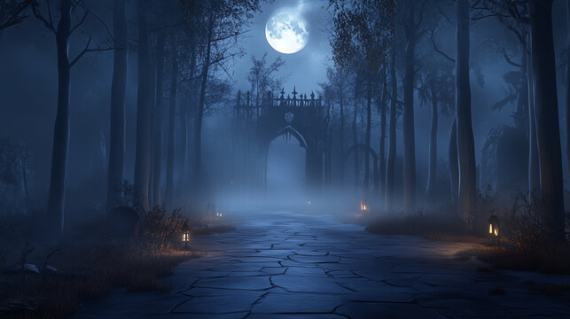 night in the forest