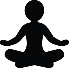 Yoga Meditation Silhouette of Man in Lotus Pose—Mindfulness, Wellness, and Zen Lifestyle