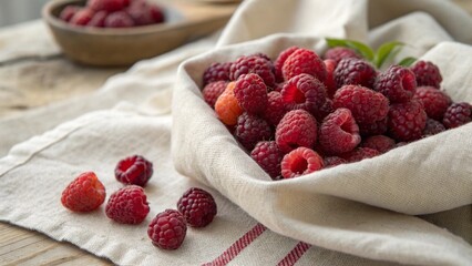 raspberries in a bowl