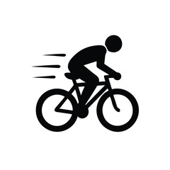 Fototapeta premium Professional cyclist pedaling quickly in high speed race scene Vector illustration