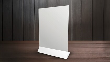 Vector Mockup Of A Blank Tent Card Vertical A4 Format Standing Isolated Perfect Template For Menu Design Restaurant Cafe Event Signage Table Display Branding Promotion Ads And Presentations