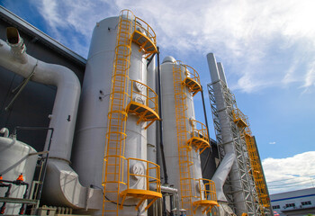Industrial exhaust air treatment system or wet scrubber system