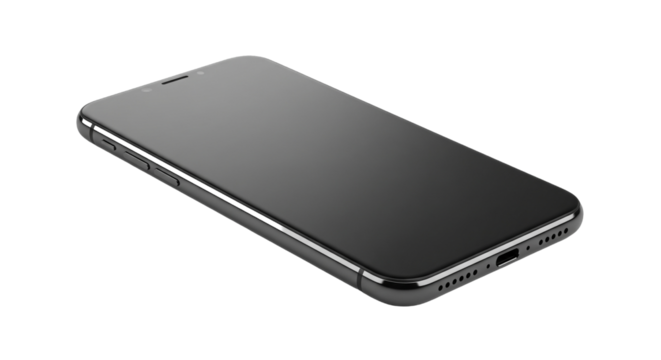 Smartphone with Blank Screen Isolated