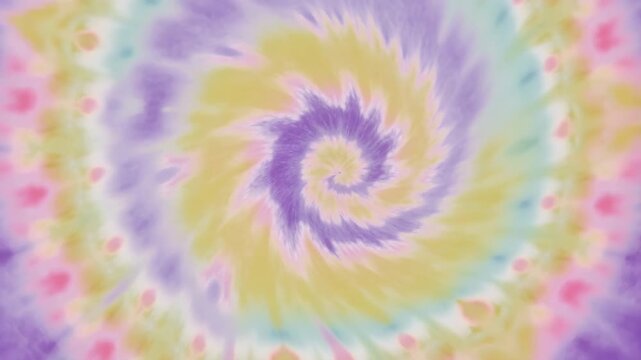 Spinning pastel tie dye swirl animation