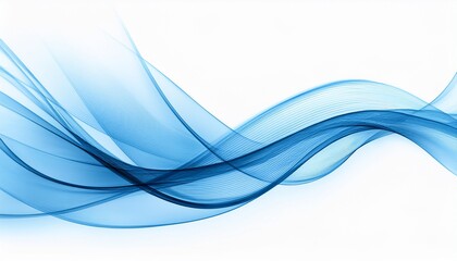 Transparent Airflow Wind Wave With Soft Blue Motion Lines For Air Conditioner Or Fresh Breeze Concept Stock Illustration