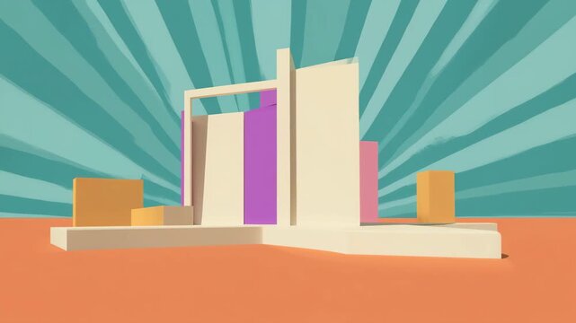 Minimal 3D composition of white cubes arranged in balanced pattern with soft shadows, symbolizing simplicity, order, and modern digital aesthetics