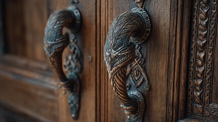 wooden door knocker
