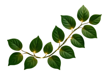 LED-lit decorative leaf vine for enhancing hallways during celebrations.