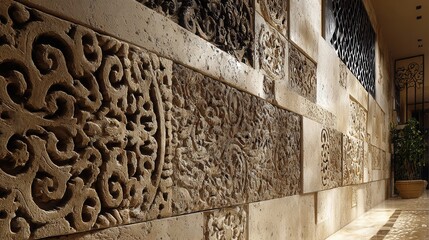 detail of a stone wall