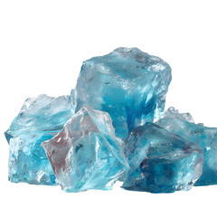 Obraz premium Aquamarine Crystals Display: A captivating collection of aquamarine crystals, each one showcasing a mesmerizing azure hue, rests serenely, evoking a sense of tranquility and fascination. 