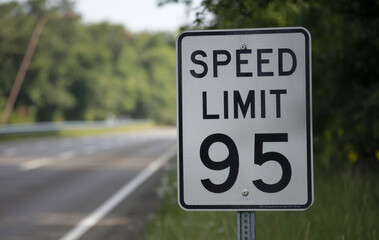 Speed Limit 95 mph Traffic Sign