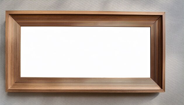 Large Wide Picture Frame On A Transparent Background In Png Format