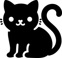  Cat Silhouette Isolated Transparent Background Cute Feline PNG