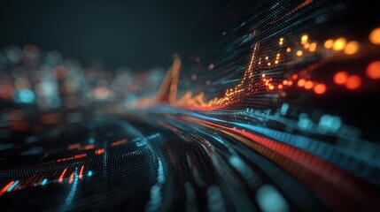 abstract futuristic financial data visualization