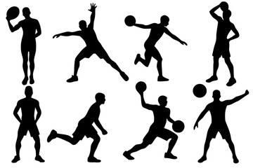 set of Ball Games Silhouette Pack  
