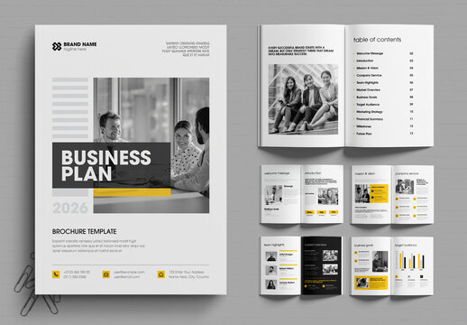 Corporate Business Plan Brochure Template for Modern Strategy