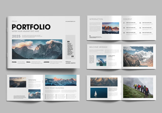 Landscape Photography Portfolio Magazine Template for Creative Editorial
