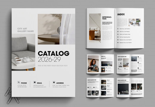 Modern Product Catalog Template for Interior and Furniture
