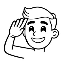 Obraz premium Emoji – non-binary person, saluting