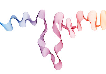 Abstract Wavy Line of Gradient Colors Illustrating Data and Energy Flow. Eps 10