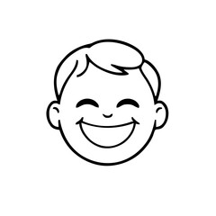 Obraz premium Emoji – person with short hair, laughing