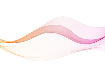 Abstract pink and orange waves on white background. Eps 10