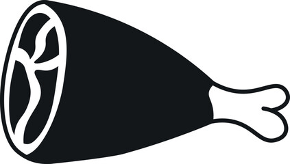 Pork leg meat icon graphic symbol design