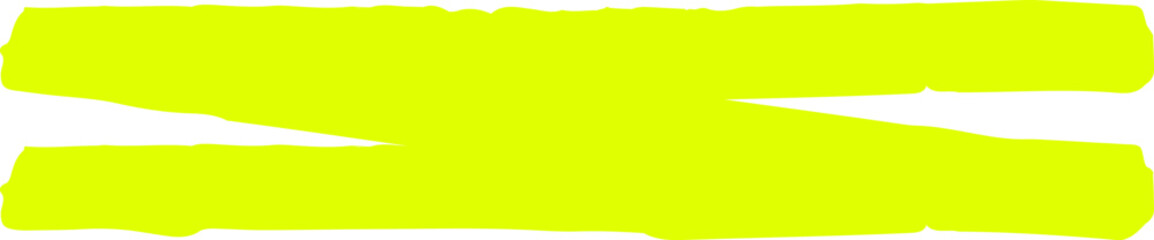 Yellow highlighter brush strokes creating abstract mark