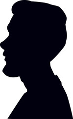 Abraham Lincoln profile silhouette historical figure vector art