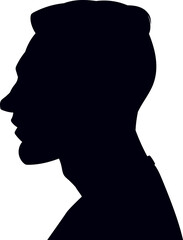 Man profile silhouette illustrating identity concept