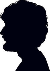Abraham Lincoln silhouette illustration profile on white background