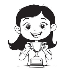 girl with a trophy