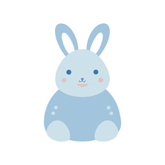 Tuffed Bunny Toy Vector Illustration
