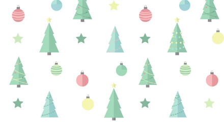 Christmas Tree and Ornament Pattern.
