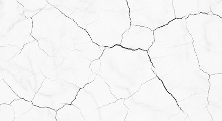 Cracked pattern abstract background. Close up abstract view of fine intricate cracks on a stark white textured surface