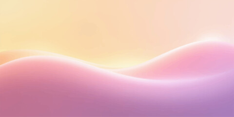 Abstract pink background with soft flowing waves and heart shapes