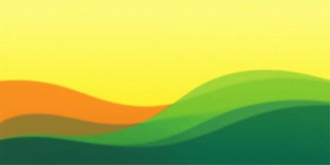 Obraz premium Abstract flowing wavy landscape with warm and cool color gradients and soft shadows