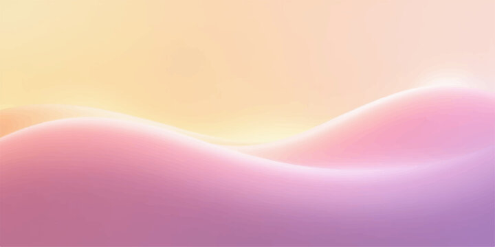 Abstract pink background with soft flowing waves and heart shapes
