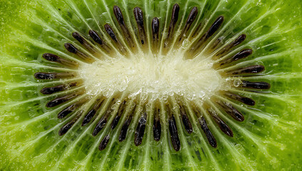 Halved Kiwi Emerald Detail