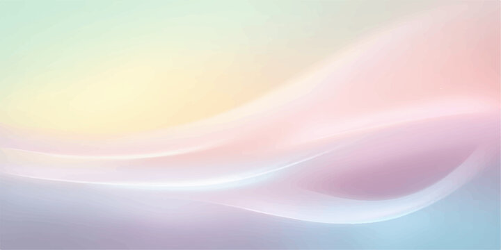 Soft pastel gradient background with flowing light waves and gentle swirls of color
