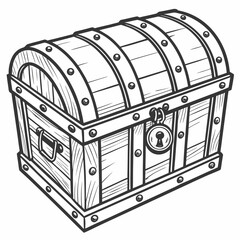 treasure chest vector illustration