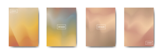 Four Abstract Gradient Backgrounds with Soft Color Blends and Subtle Textures
