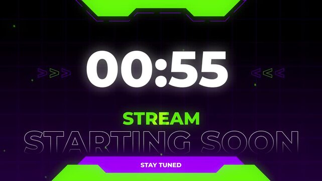 Streaming Starting Soon | One Minute Countdown Animation