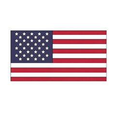 Stylized American Flag with Red Black Stripes isolated on a transparent background