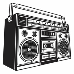 Obraz premium vector illustration of a radio