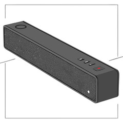 Obraz premium audio speaker isolated on white background